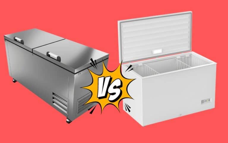 Congelador de acero inoxidable vs congelador blanco