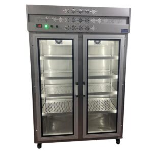 Nevera exhibidora vertical de dos puertas